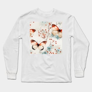 Butterflies Watercolor 1 - Buckeye Long Sleeve T-Shirt